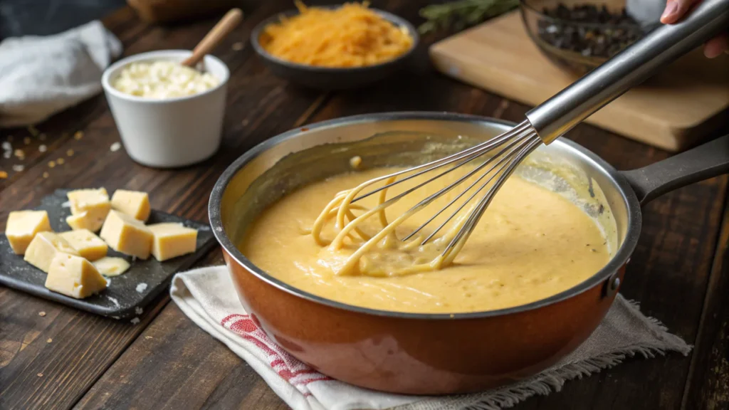 Making Queso on the Stove