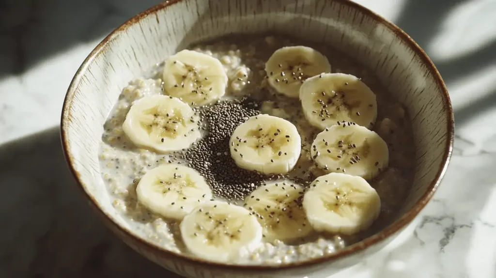 Oatmeal as a heart-healthy breakfast.