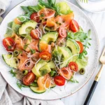 smoked salmon salad served