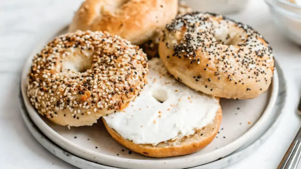 Homemade sourdough bagel recipe with a crispy crust and soft interior