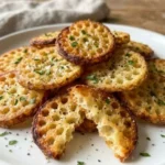 Bowl of crispy cottage cheese chips for a healthy snack option