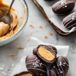 Healthy homemade Reese’s Eggs with natural ingredients