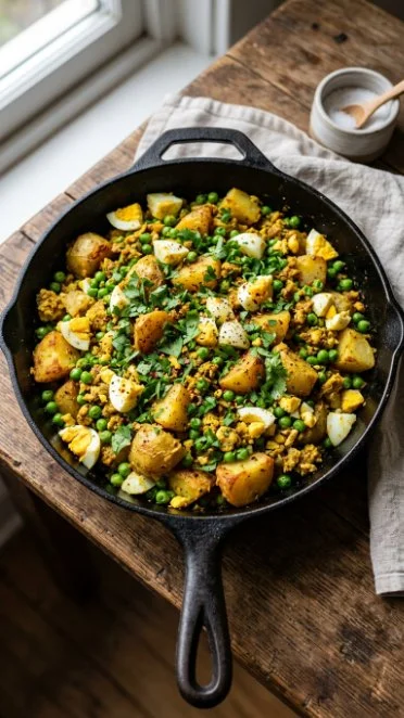 Delicious potato and peas samosa filling for homemade snacks