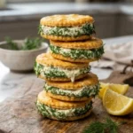 An elegant platter of smoked salmon and cream cheese canapés garnished with herbs