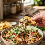 Bowl of Southwestern chicken salad with colorful vegetables and grilled chicken