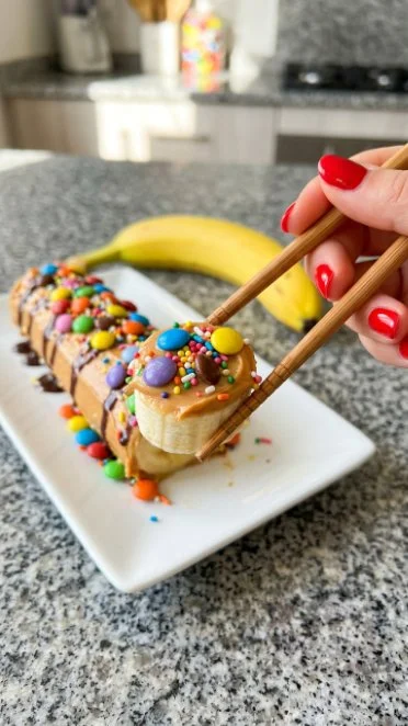 Delicious Banana Sushi Snack with creative fillings