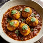 Cajun boiled eggs recipe with vibrant spices and garnishes