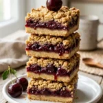 Delicious cherry pie crumb bars with a crumbly topping and fresh cherry filling.