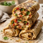 Chipotle Ranch Grilled Chicken Burrito with fresh ingredients and spices