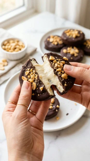 Delicious homemade Chocolate Peanut Butter Bites ready to enjoy.