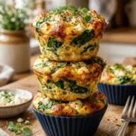 Spinach and feta egg muffins for a healthy breakfast option