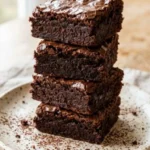 Fudgy keto avocado brownies on a plate