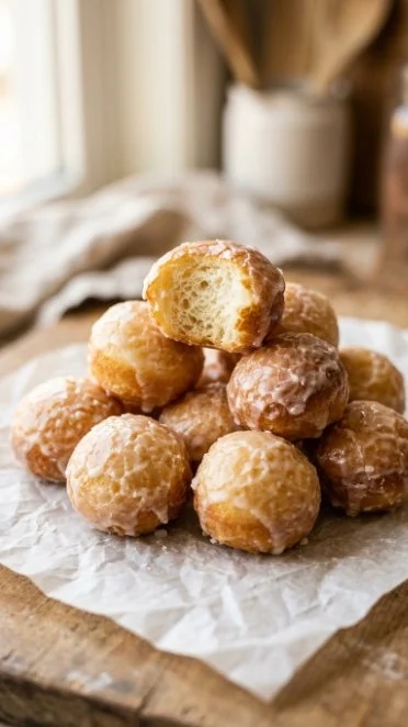 Keto glazed donut balls - low-carb, gluten-free dessert