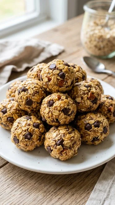 Delicious chewy granola balls packed with healthy ingredients for a perfect snack