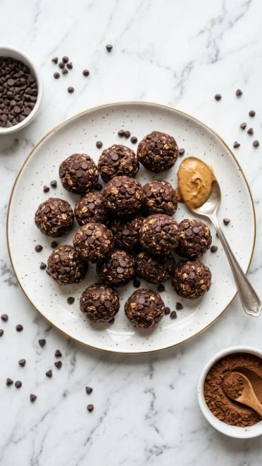 Delicious chocolate protein balls for a healthy snack or post-workout boost.