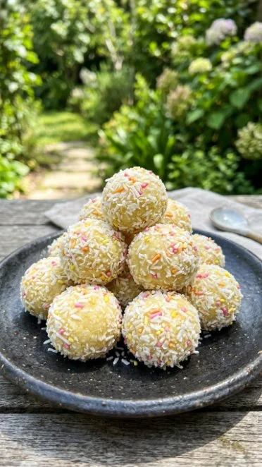 Easy lemon coconut bliss balls recipe for a bright and healthy snack