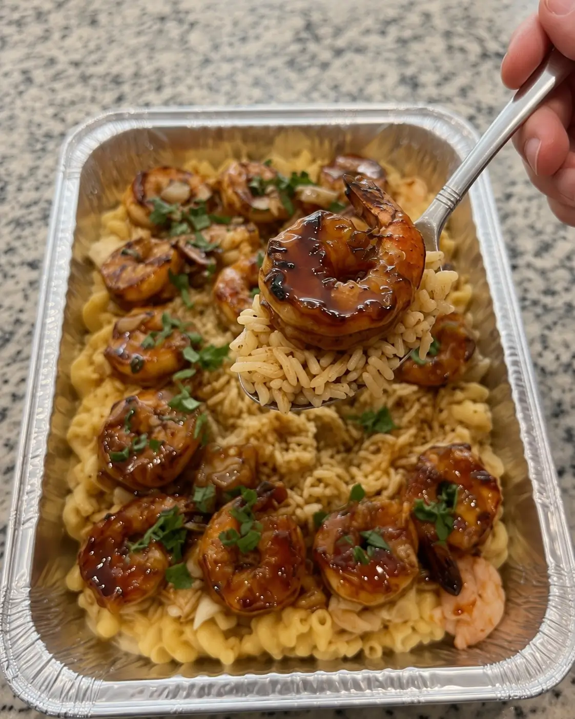Cajun Garlic Butter Shrimp & Rice