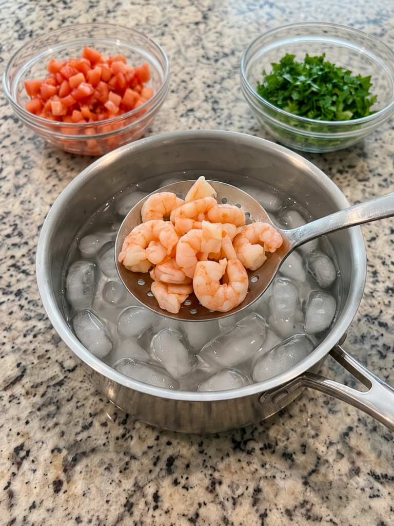 Chunky Shrimp Avocado Salsa-step shrimp