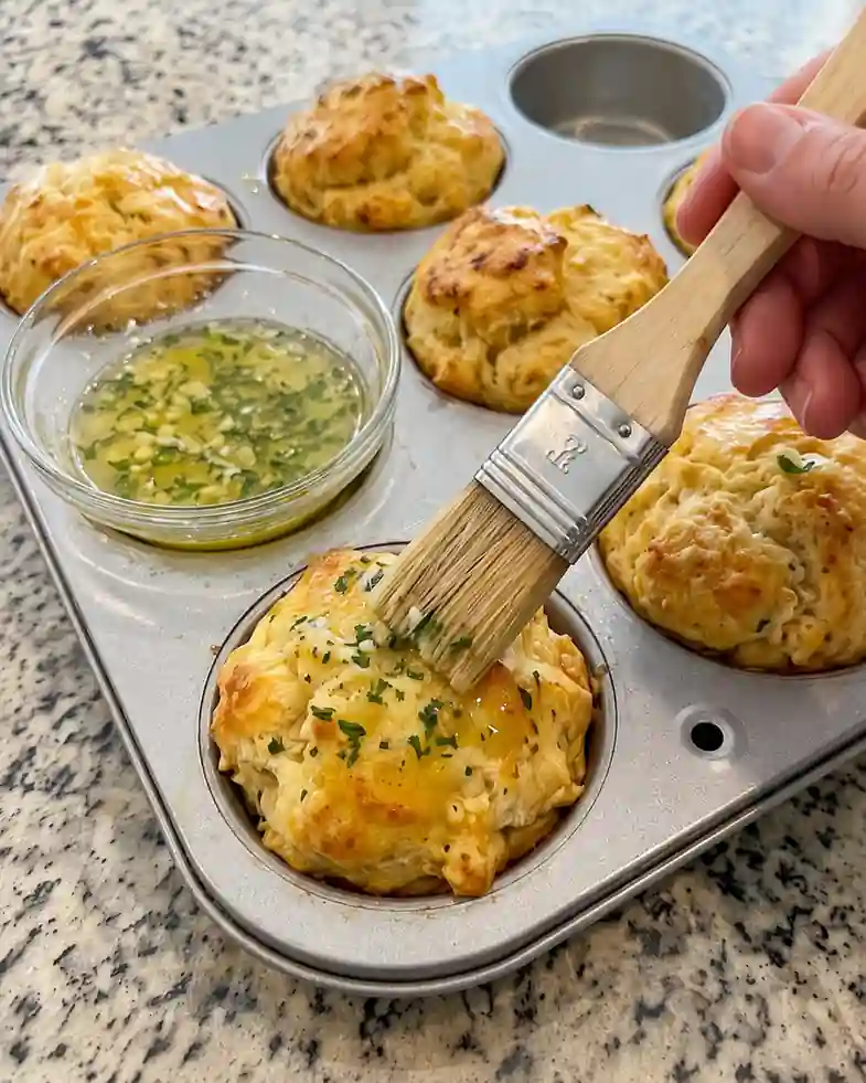 Lemon Butter Crab Cheddar Bay Biscuits bake