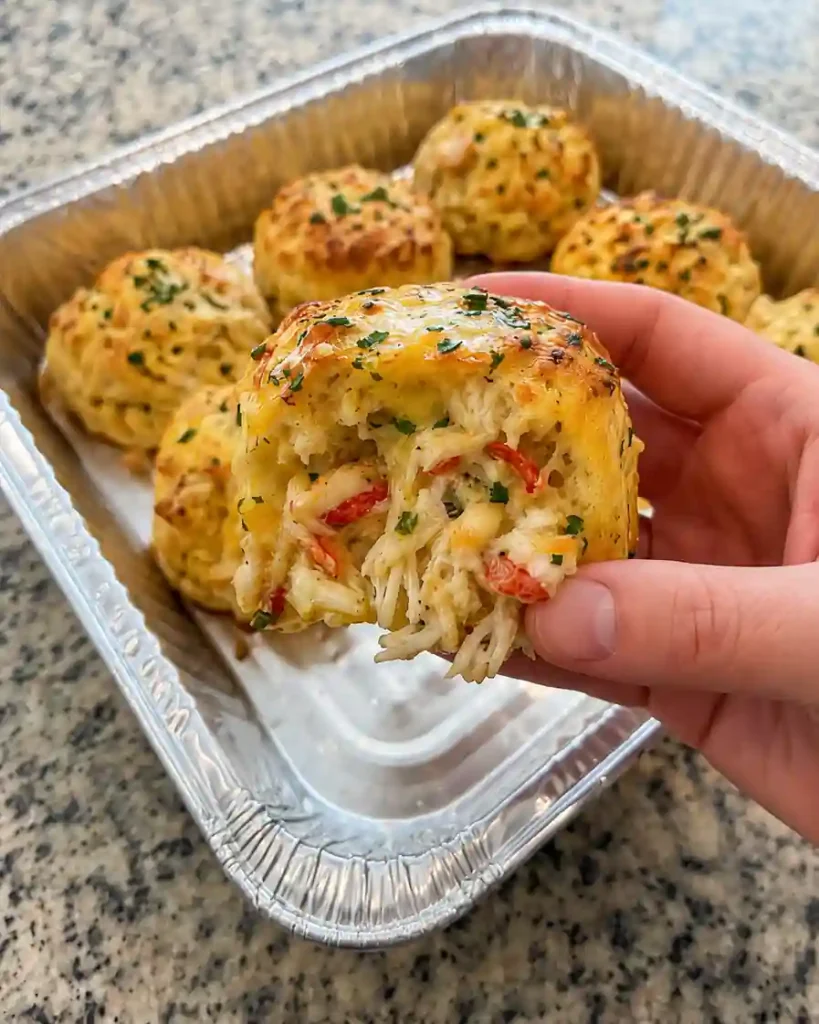 Lemon Butter Crab Cheddar Bay Biscuits presentation