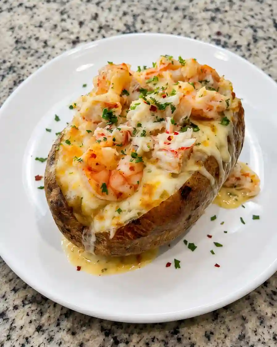 Loaded Seafood Stuffed Baked Potato