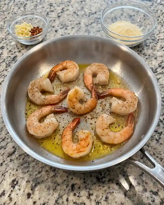 Garlic Butter Shrimp Scampi Pasta-prep1