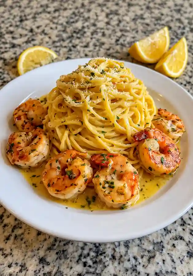 Garlic Butter Shrimp Scampi Pasta