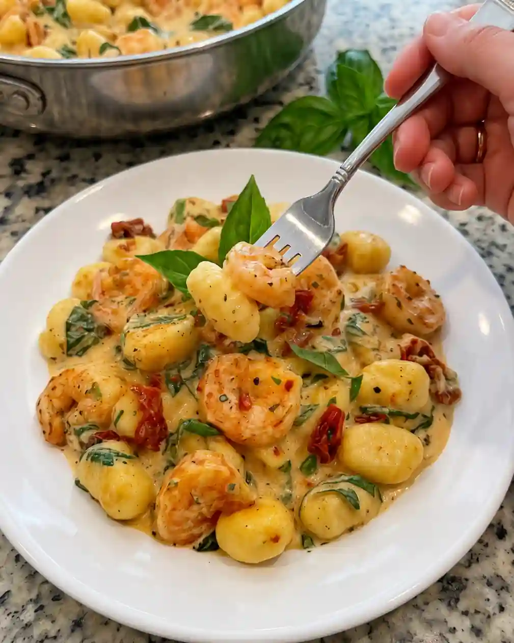 Creamy Tuscan Shrimp Gnocchi