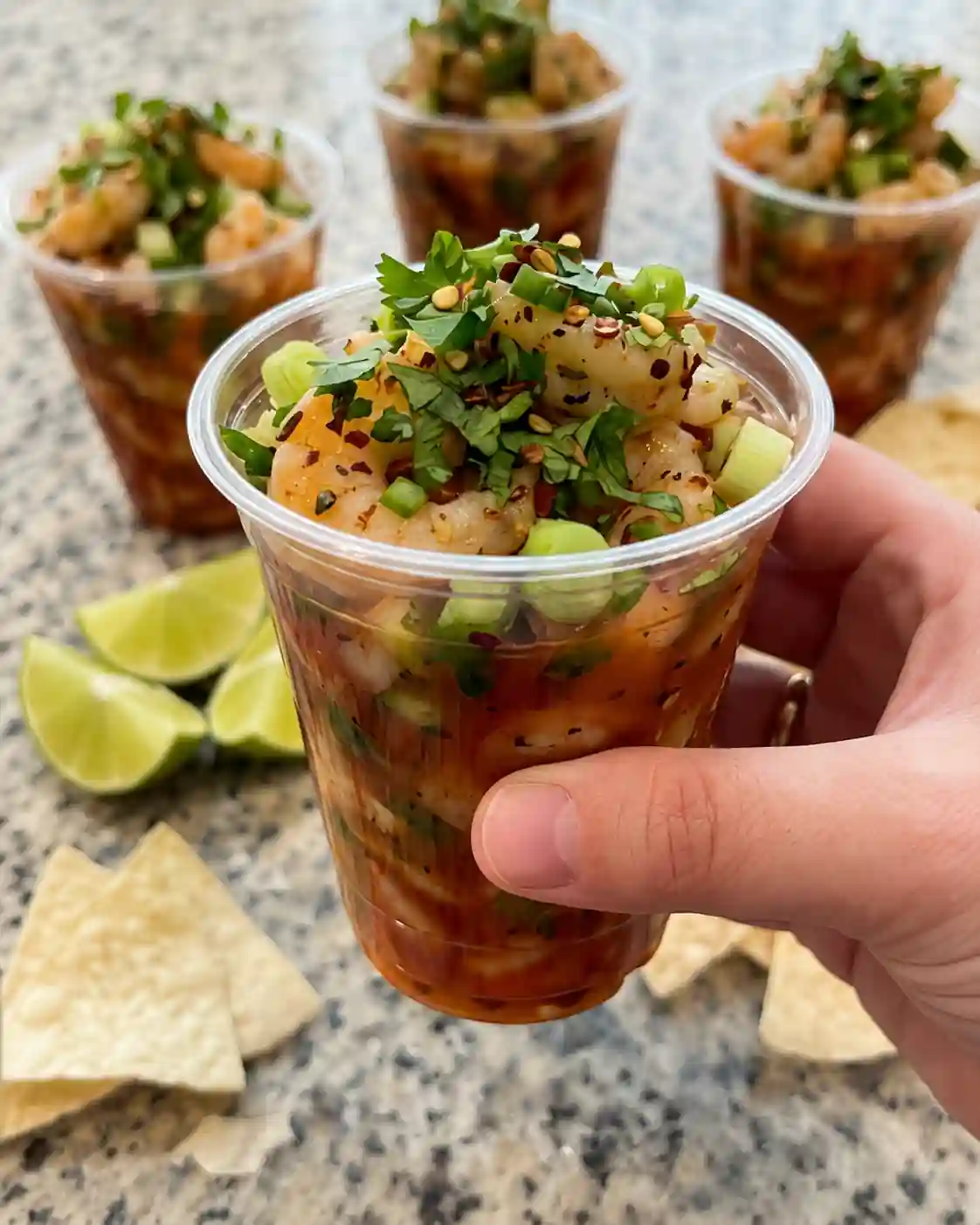 Spicy Mexican Shrimp Cocktail Cups