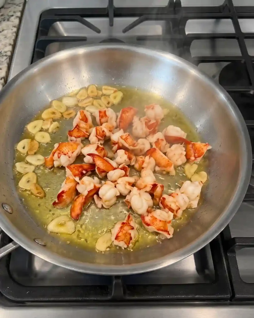 Garlic Lobster Potato Salad-skillet