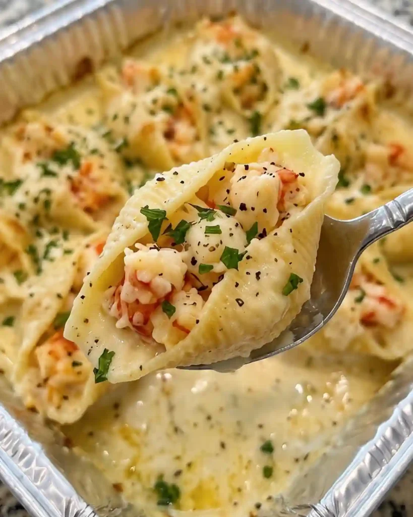Garlic Butter Lobster Stuffed Shells