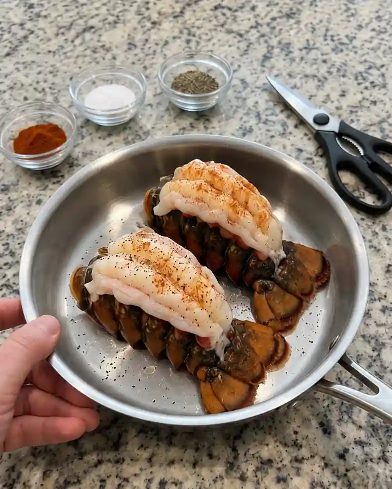 Lobster Tails with Creamy Garlic Butter-01
