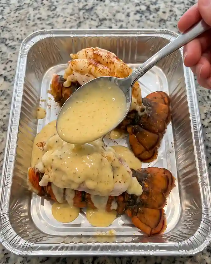 Lobster Tails with Creamy Garlic Butter-sauce