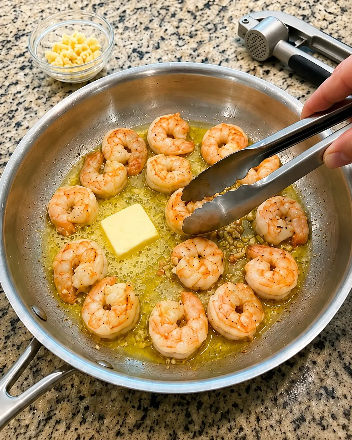 Cook the shrimp