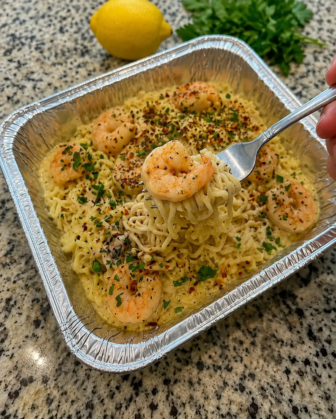 Garlic Butter Shrimp Ramen