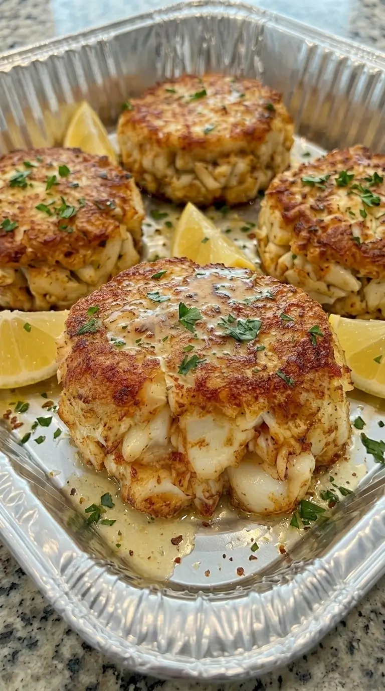 Golden Jumbo Lump Crab Cakes with Lemon Butter