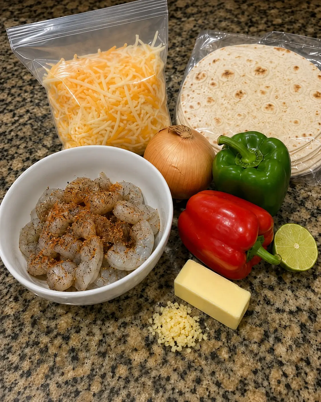 Shrimp Fajita Quesadillas ingredients