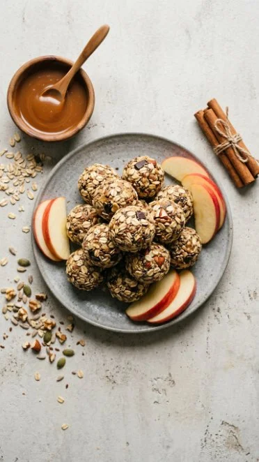 Healthy caramel apple protein bites packed with flavor and nutrition