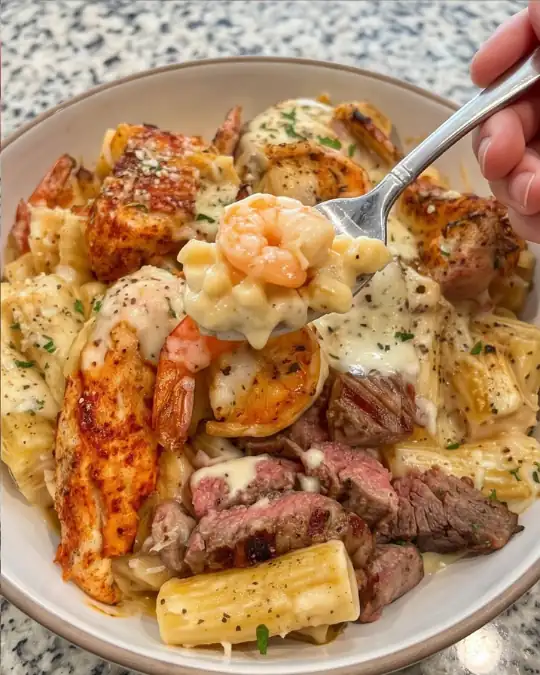 creamy_surf_turf_parmesan_rigatoni