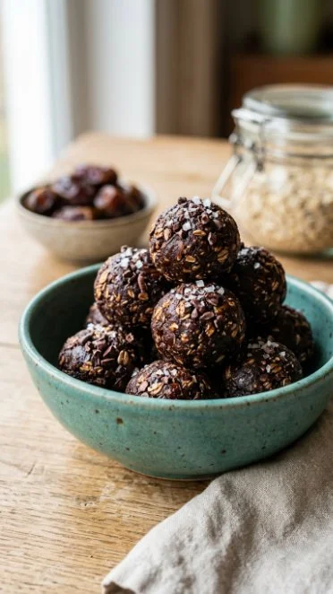 Simple date brownie balls made with healthy ingredients for a guilt-free treat.