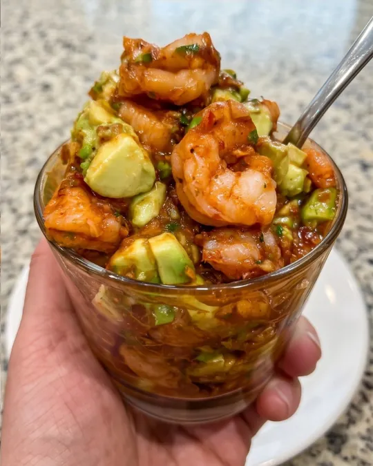 Spicy Shrimp and Avocado Cocktail Cups