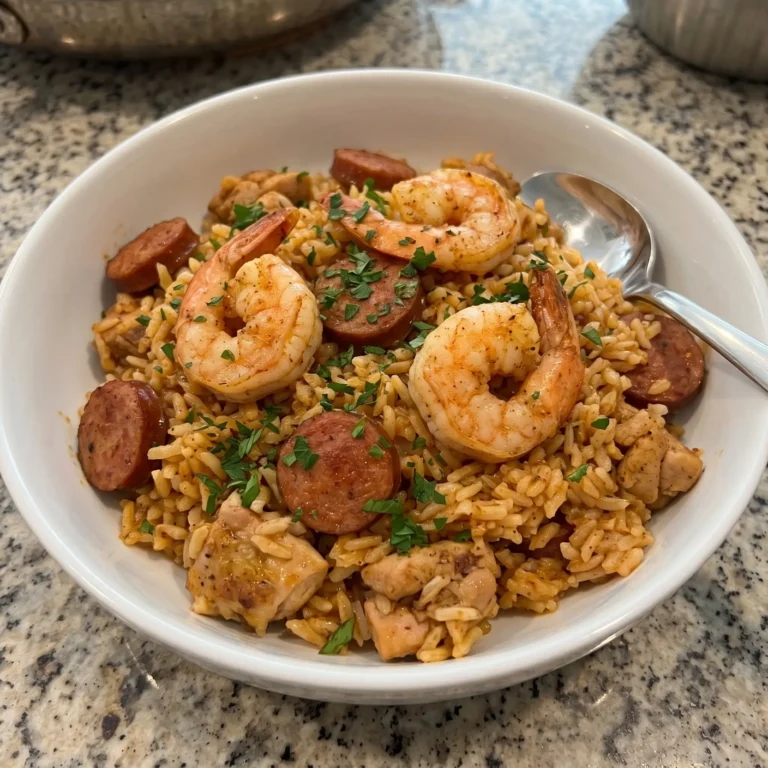 Cajun Chicken, Shrimp & Sausage Rice