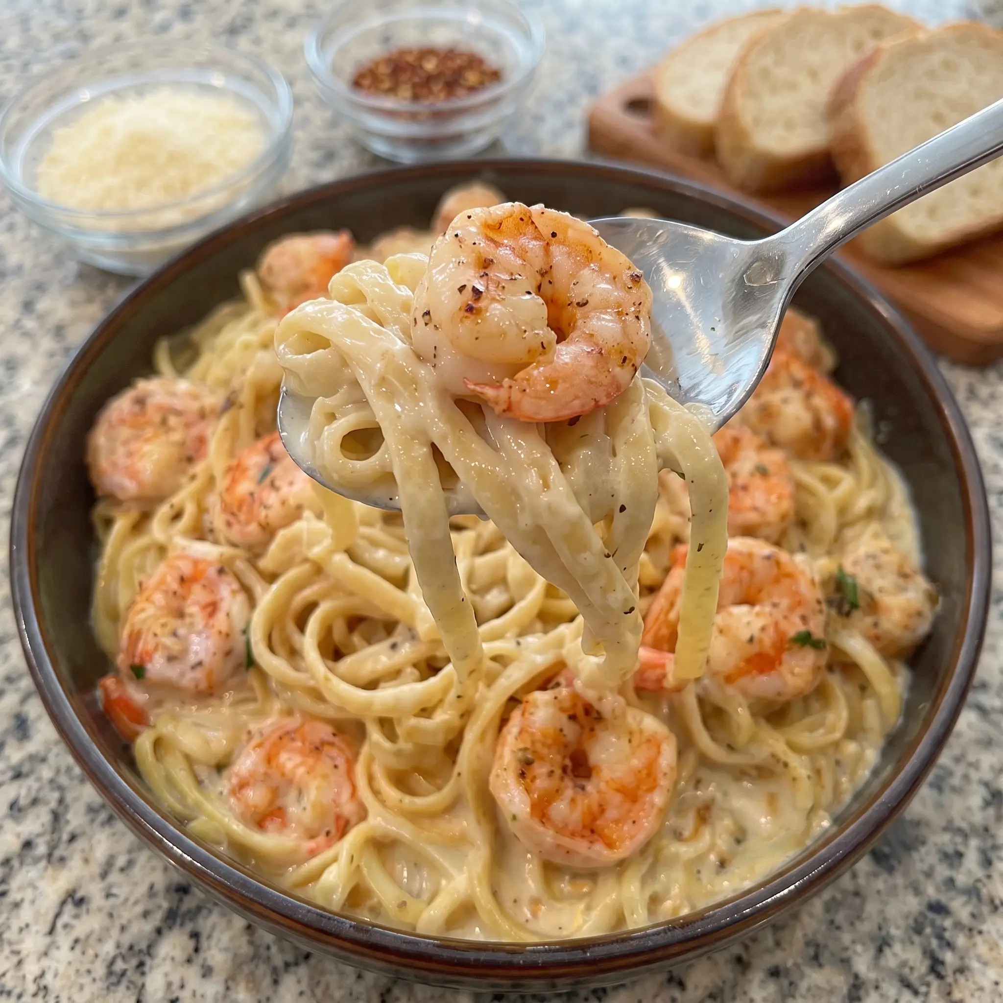 Creamy Garlic Shrimp Alfredo
