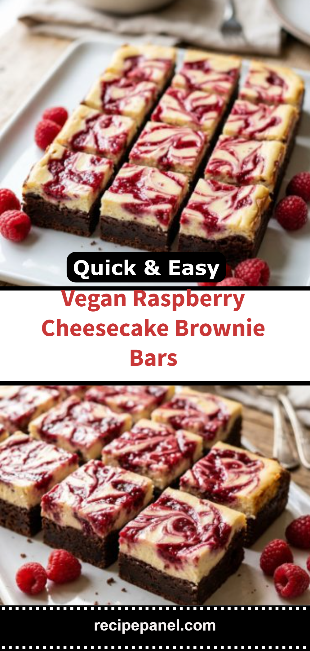 Vegan Raspberry Cheesecake Brownie Bars article