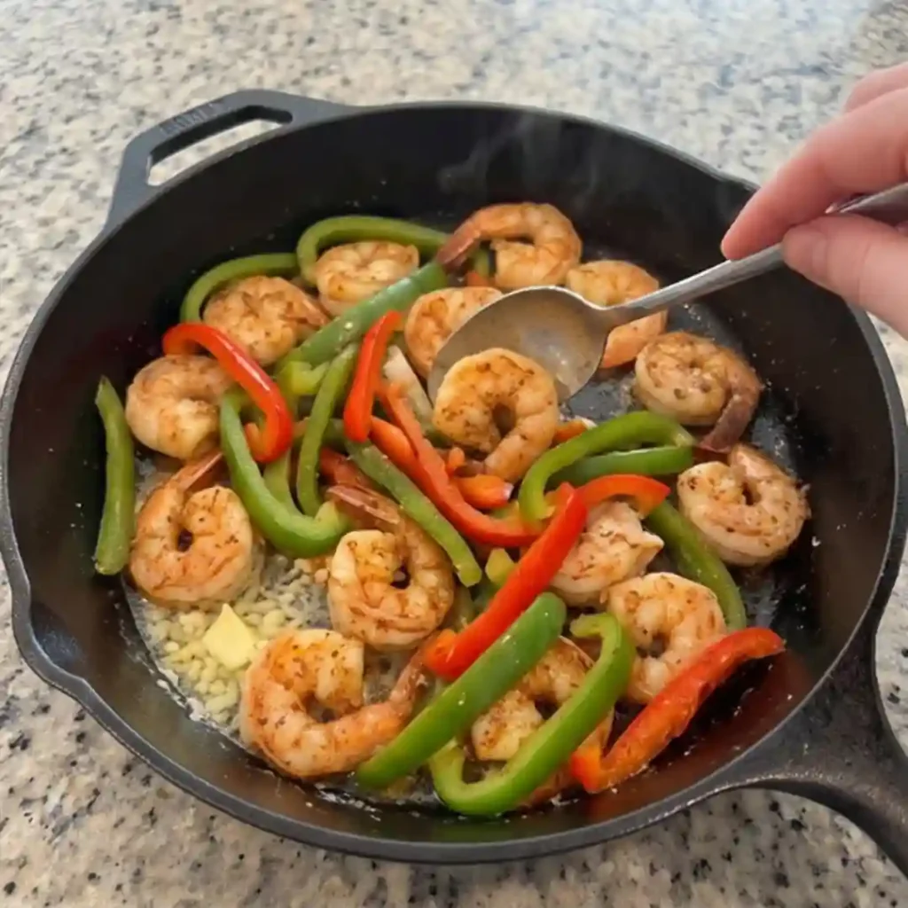 cajun_surf_turf_mac_bowl-cook shrimp