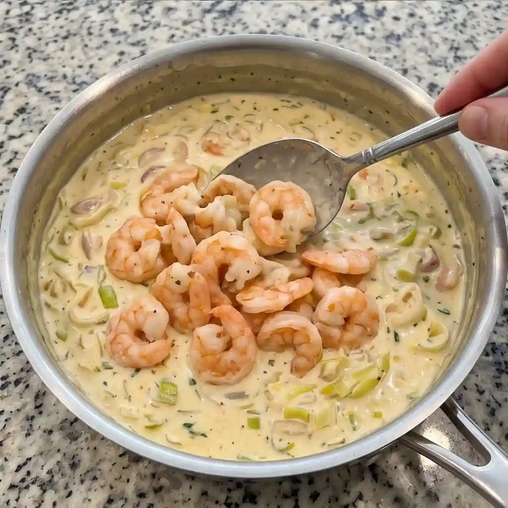 Shrimp and Leek Casserole with Creamy Sauce-03