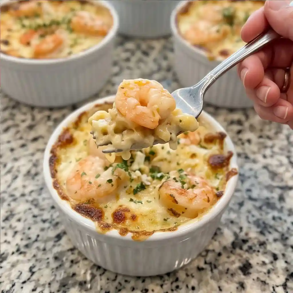 Shrimp and Leek Casserole with Creamy Sauce