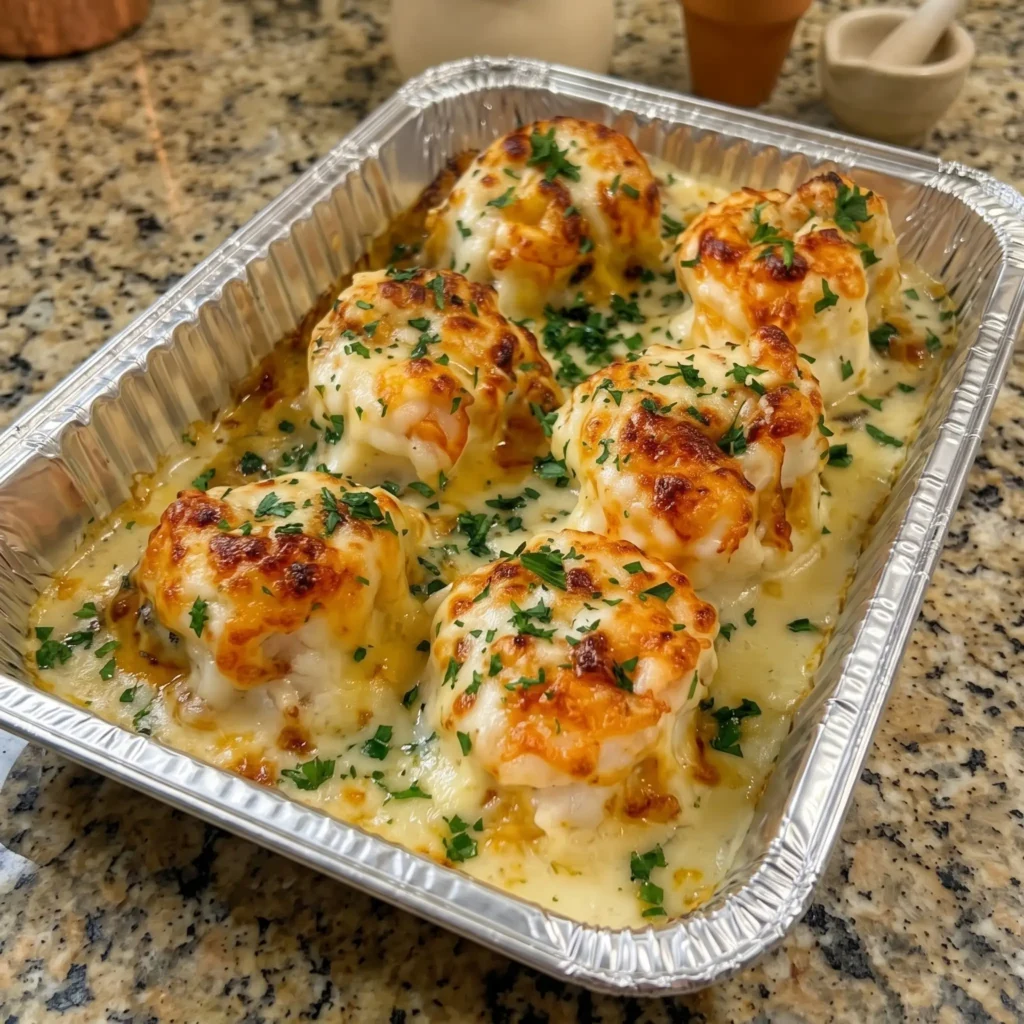 Creamy Garlic Butter Baked Shrimp